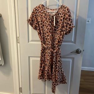 CDM Collection Animal print midi dress